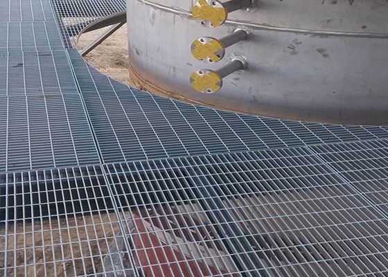 웨어하우스 락을 위한 압력 잠긴 바닥 노 보도 스틸 그레이팅